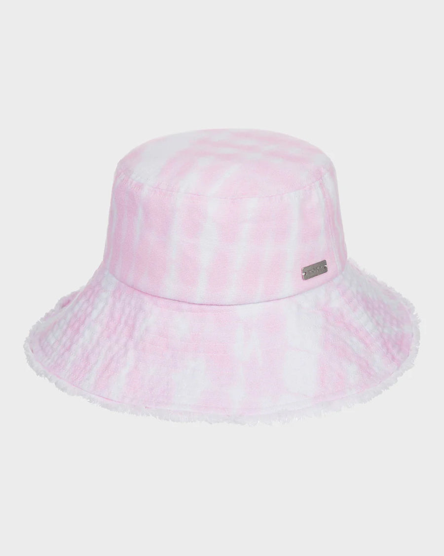 Roxy  Jumping Star Bucket Hat - Pink Tule Tropical Tie Dye