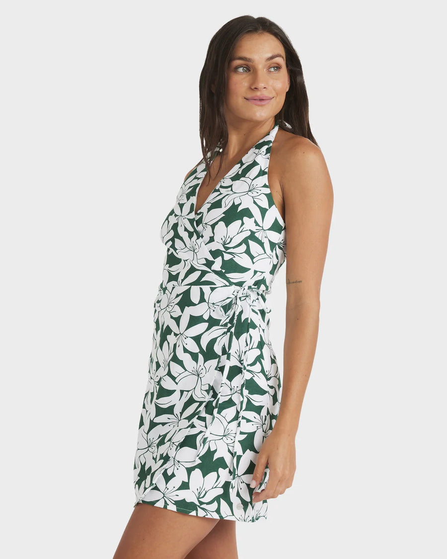 Roxy Khloe Vista Wrap Mini Dress - Evergreen