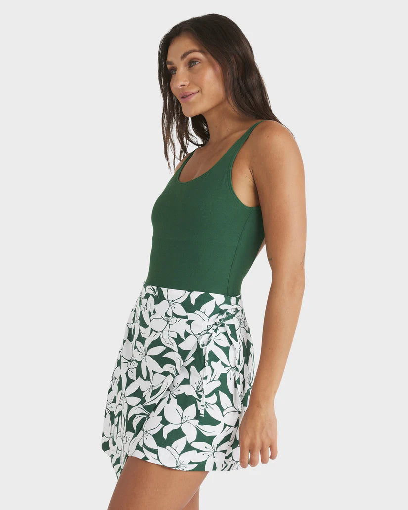 Roxy Khloe Wrap  Mini Skirt - Evergreen