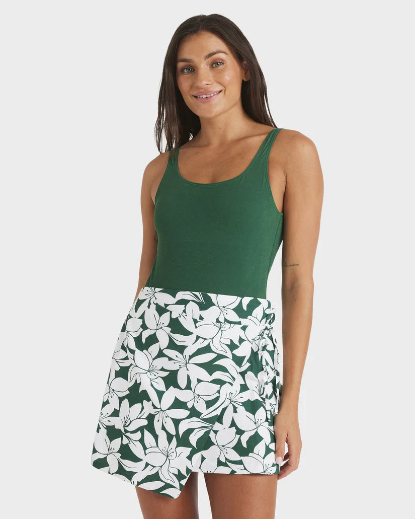 Roxy Khloe Wrap  Mini Skirt - Evergreen