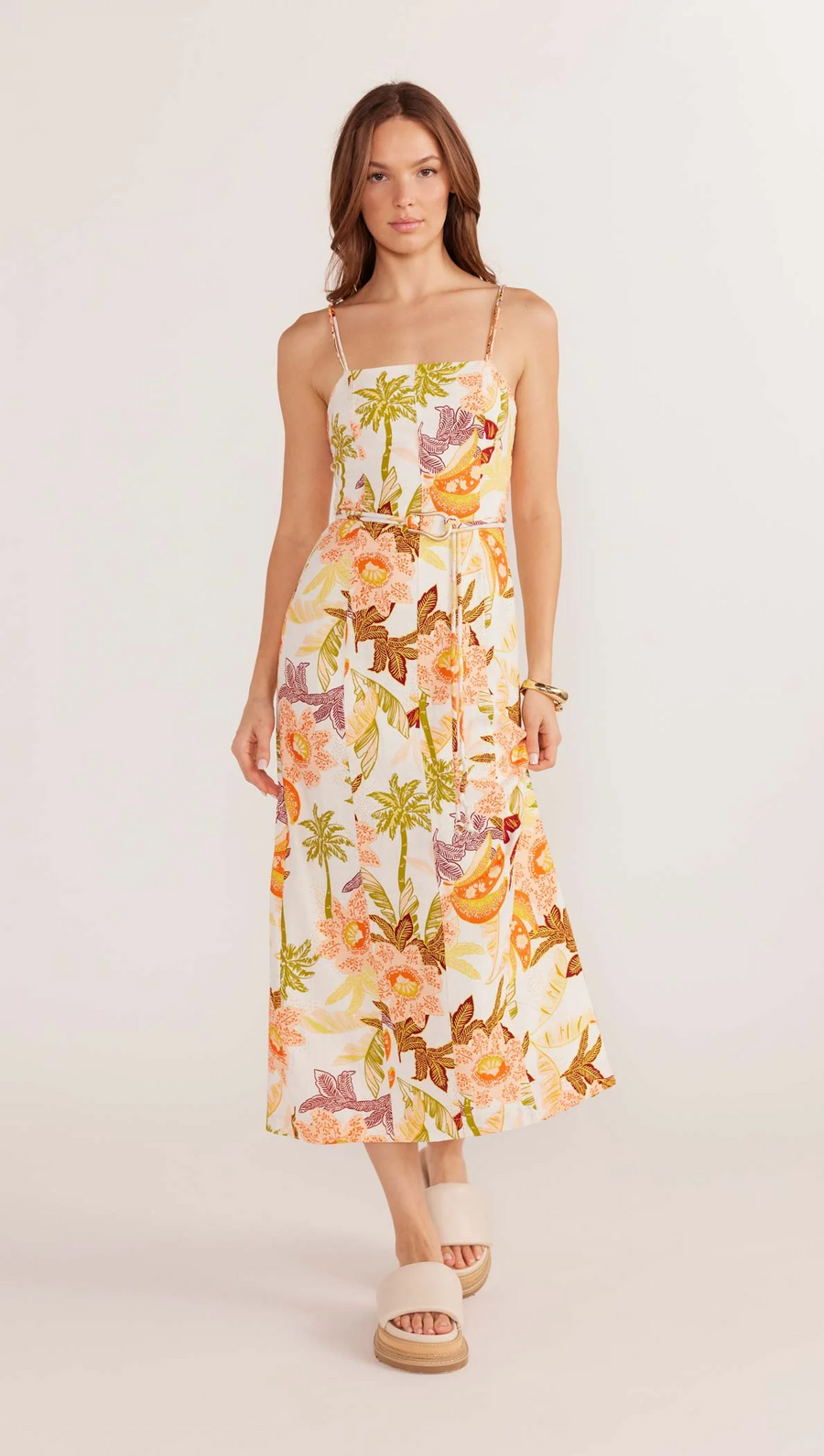 Minkpink Sarai Panelled  Midi Dress - Tropical