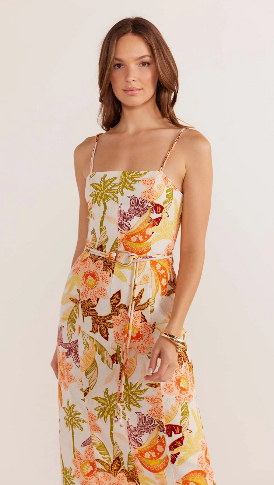 Minkpink Sarai Panelled  Midi Dress - Tropical