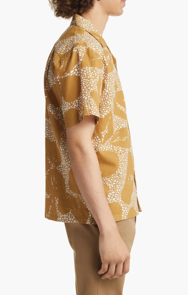 Brixton Bunker S/S WVN Shirt - Of White Medal Bronze