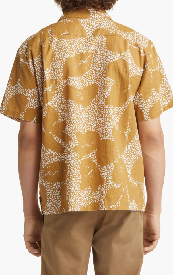 Brixton Bunker S/S WVN Shirt - Of White Medal Bronze