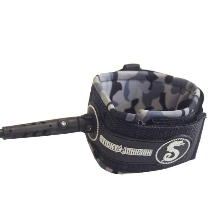 Sticky Johnson Leash 8ft Regular - Black Camo