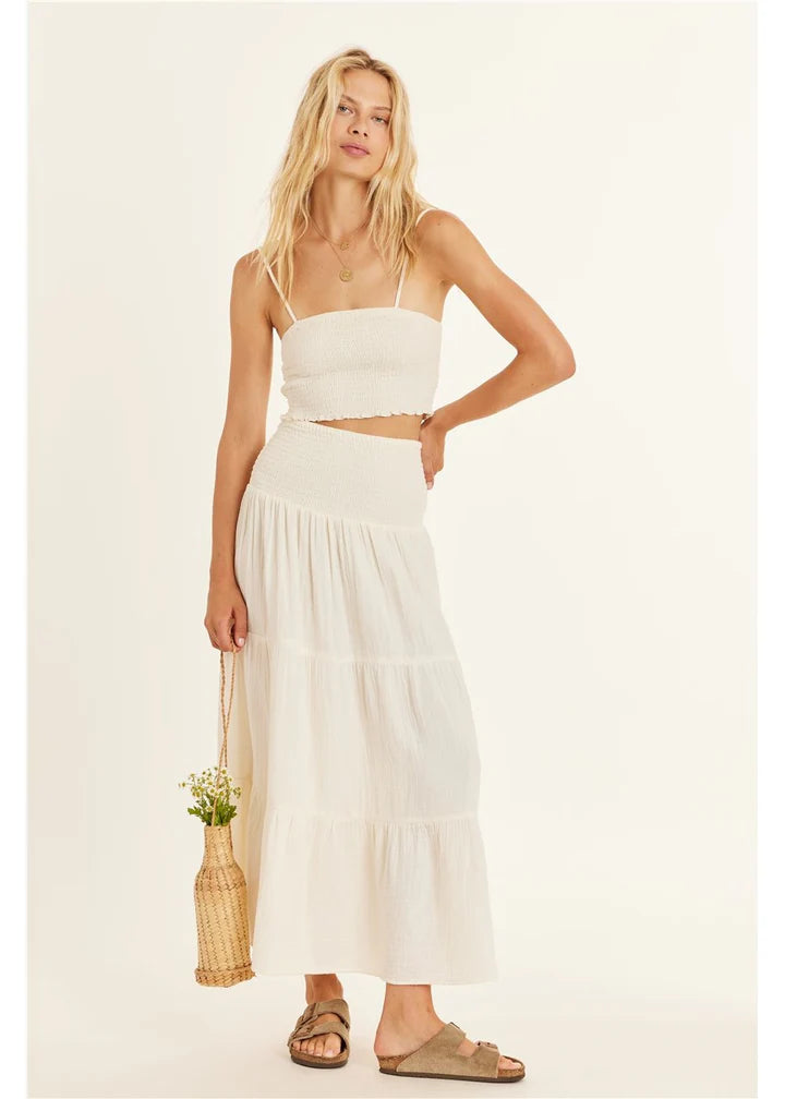 Sisstrevolution Makena Woven Skirt - Sea Salt