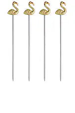 The Lily Flamingo  Cocktail Picks -Set of 4