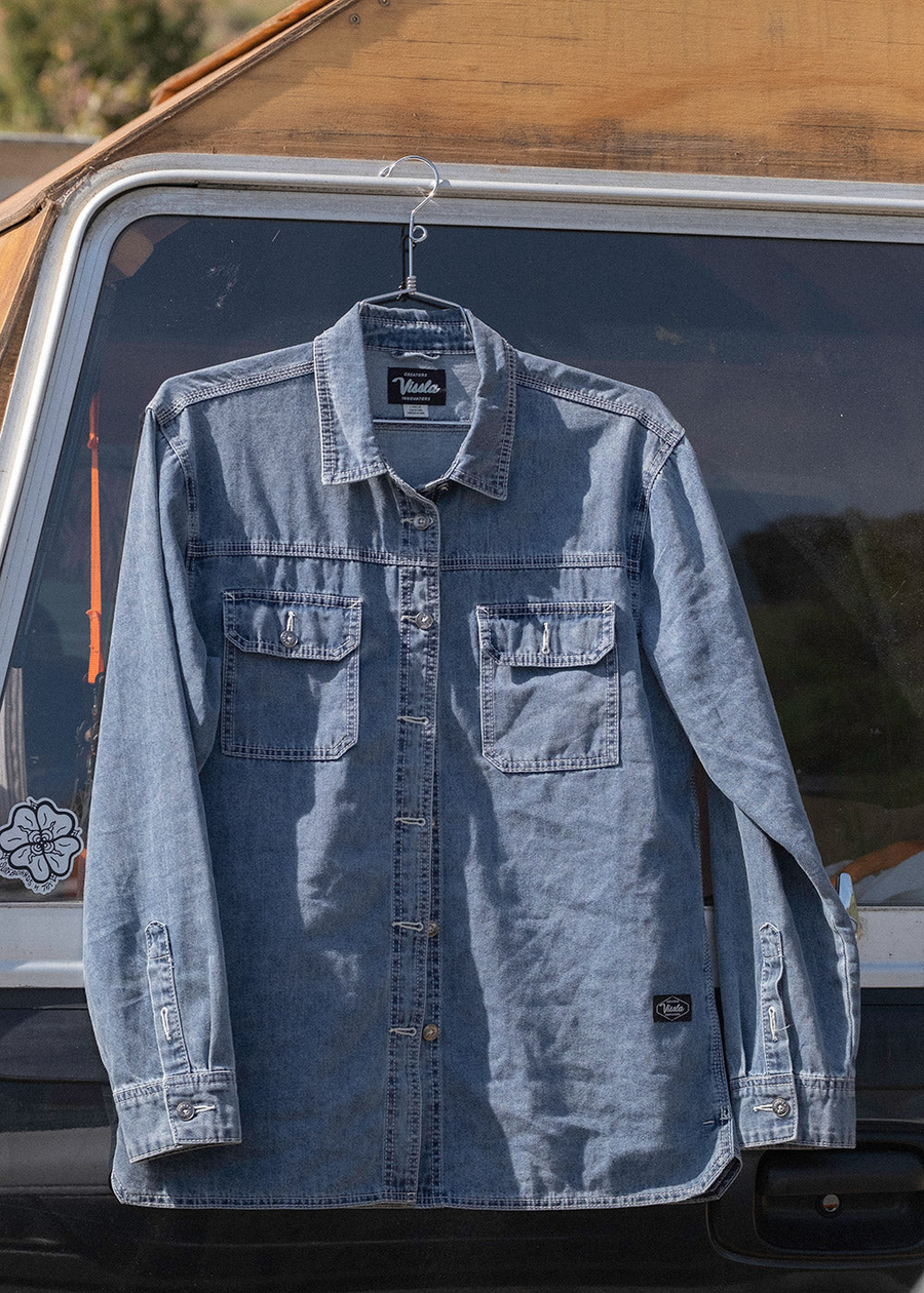 Vissla Creators Denim LS Workshirt - Dark Denim