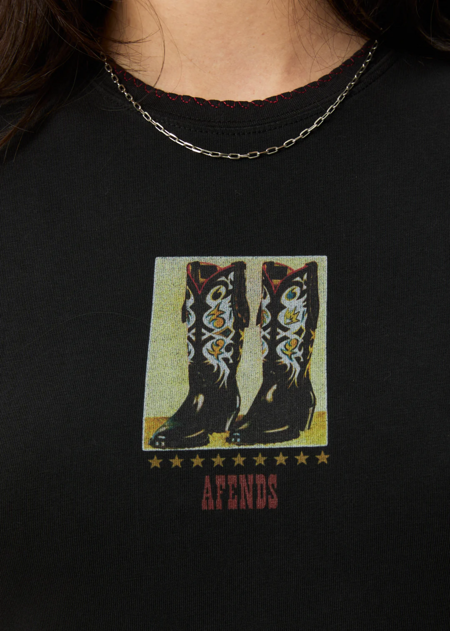 Afends- Walking Baby Tee - Stone Black