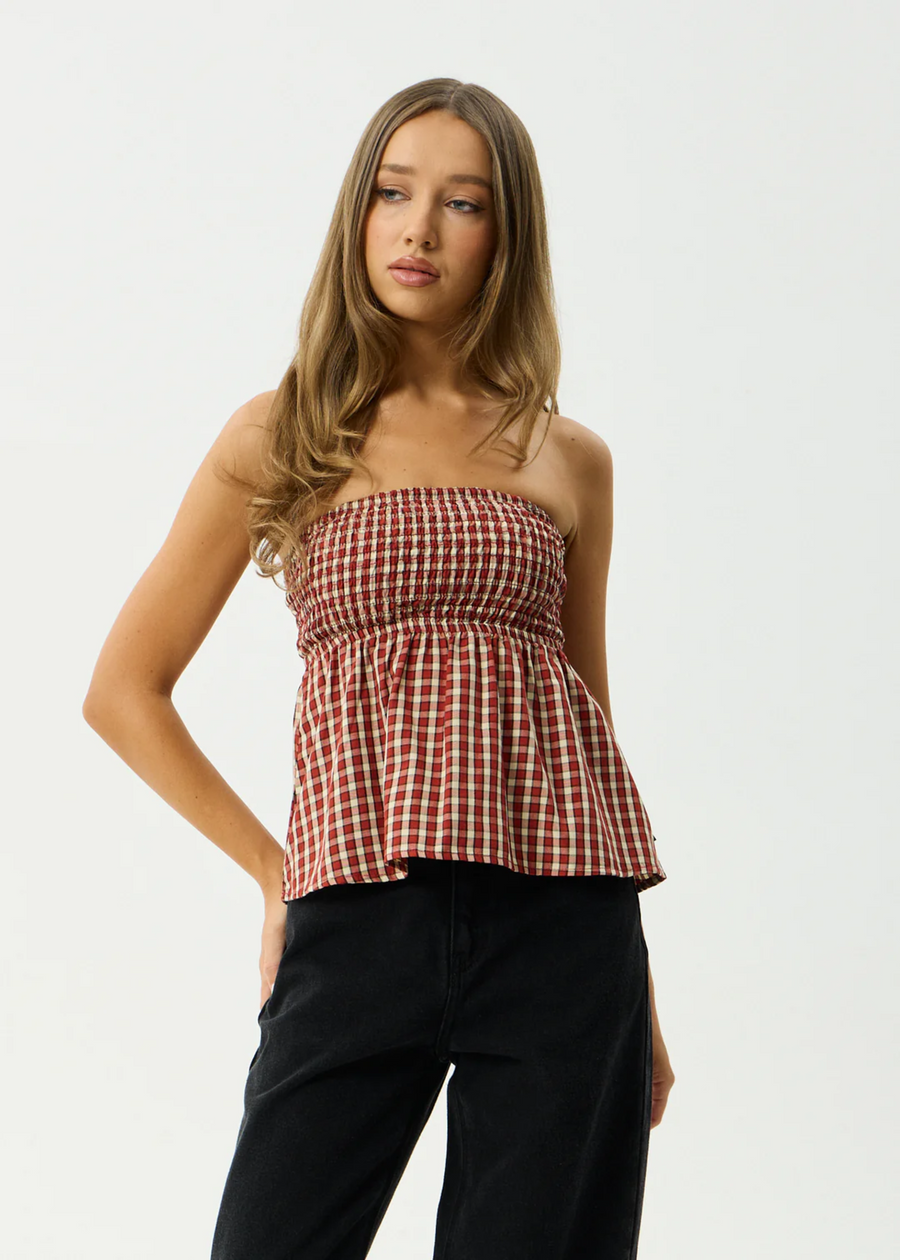 Afends Austin Recycled  Top - Red Rum