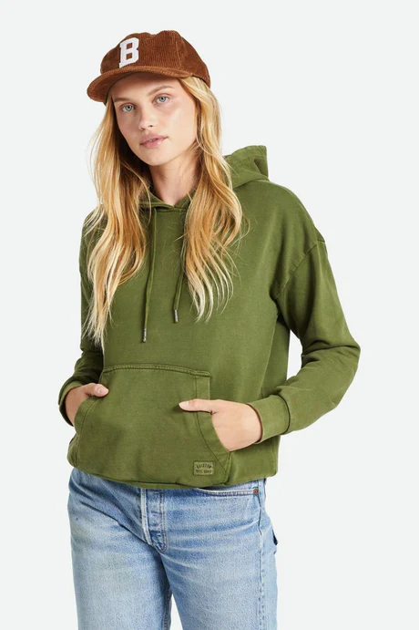 Brixton Cross Loop French Terry  Hoodie - Chive