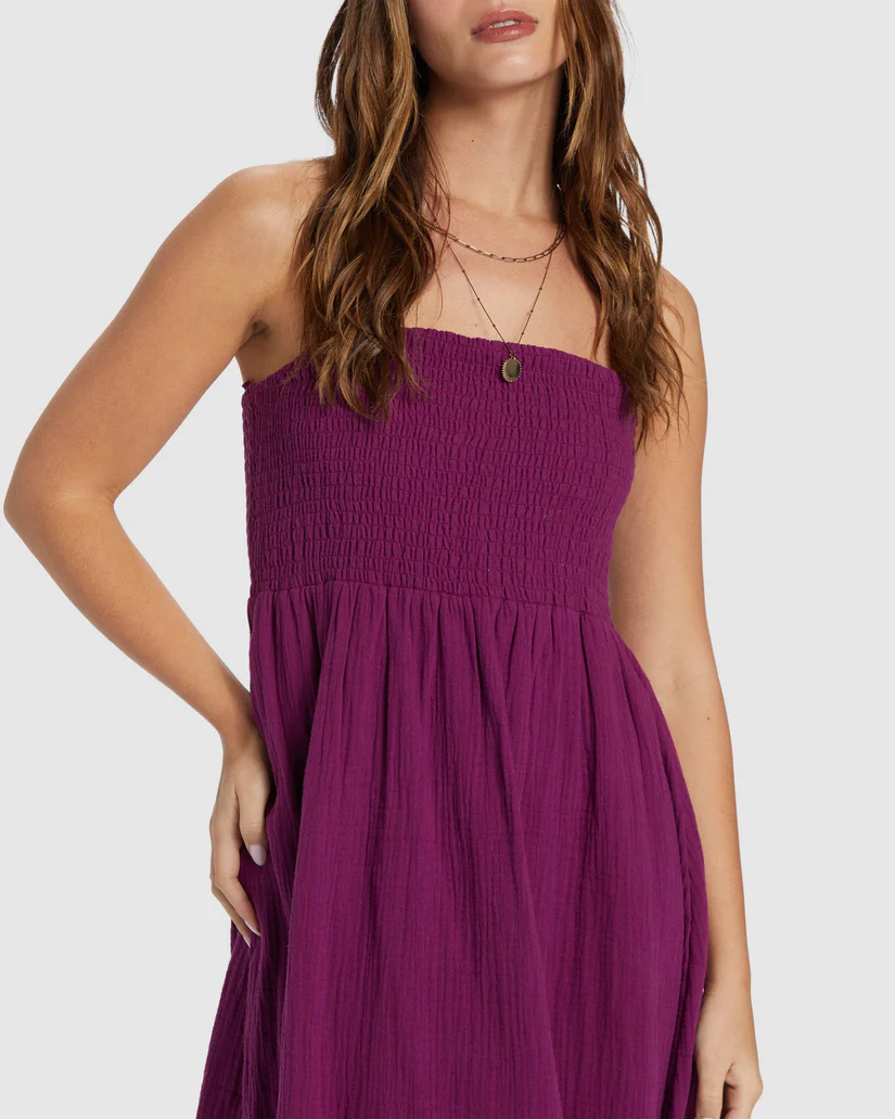 Billabong  Off The Coast Dress  -Berry Bliss