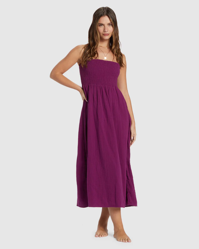 Billabong  Off The Coast Dress  -Berry Bliss