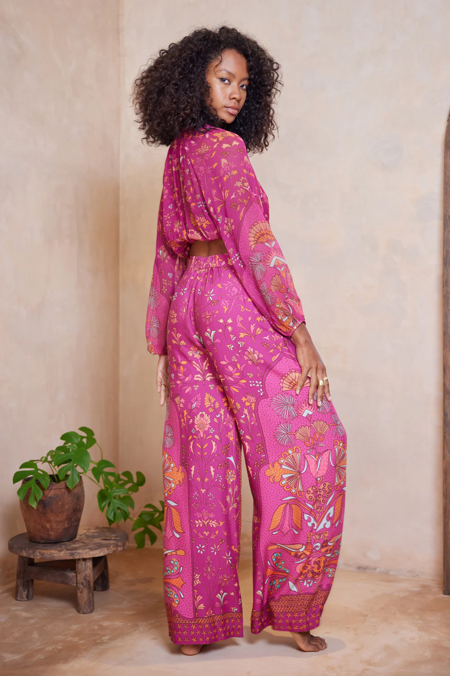 Tigerlily Alexandria Teresa Blouse - Raspberry