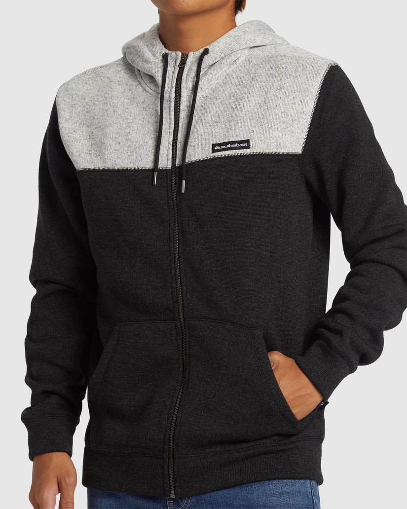 Quiksilver Keller Block Zip - Black Heather