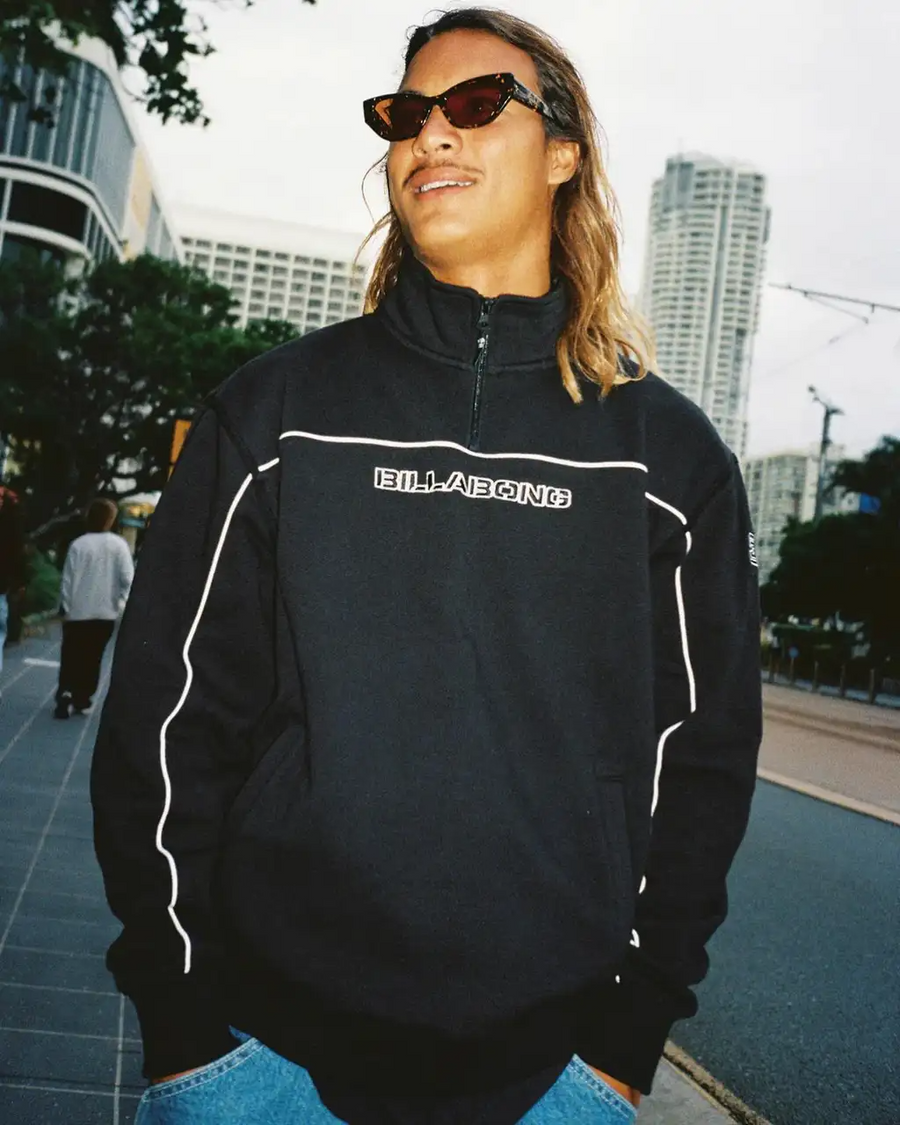 Billabong Bracket 1/4 zip Sweatshirt - Black