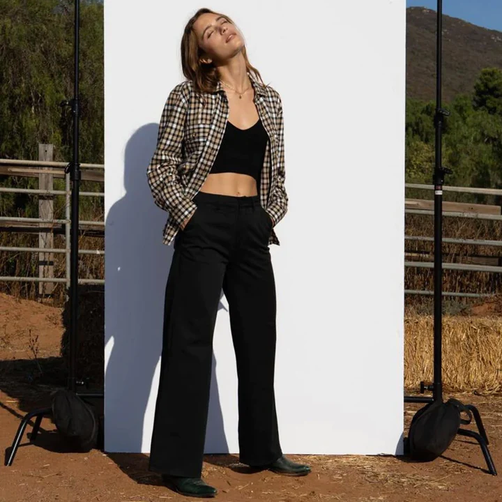 Brixton Victory FL Wide Leg Pant - Black
