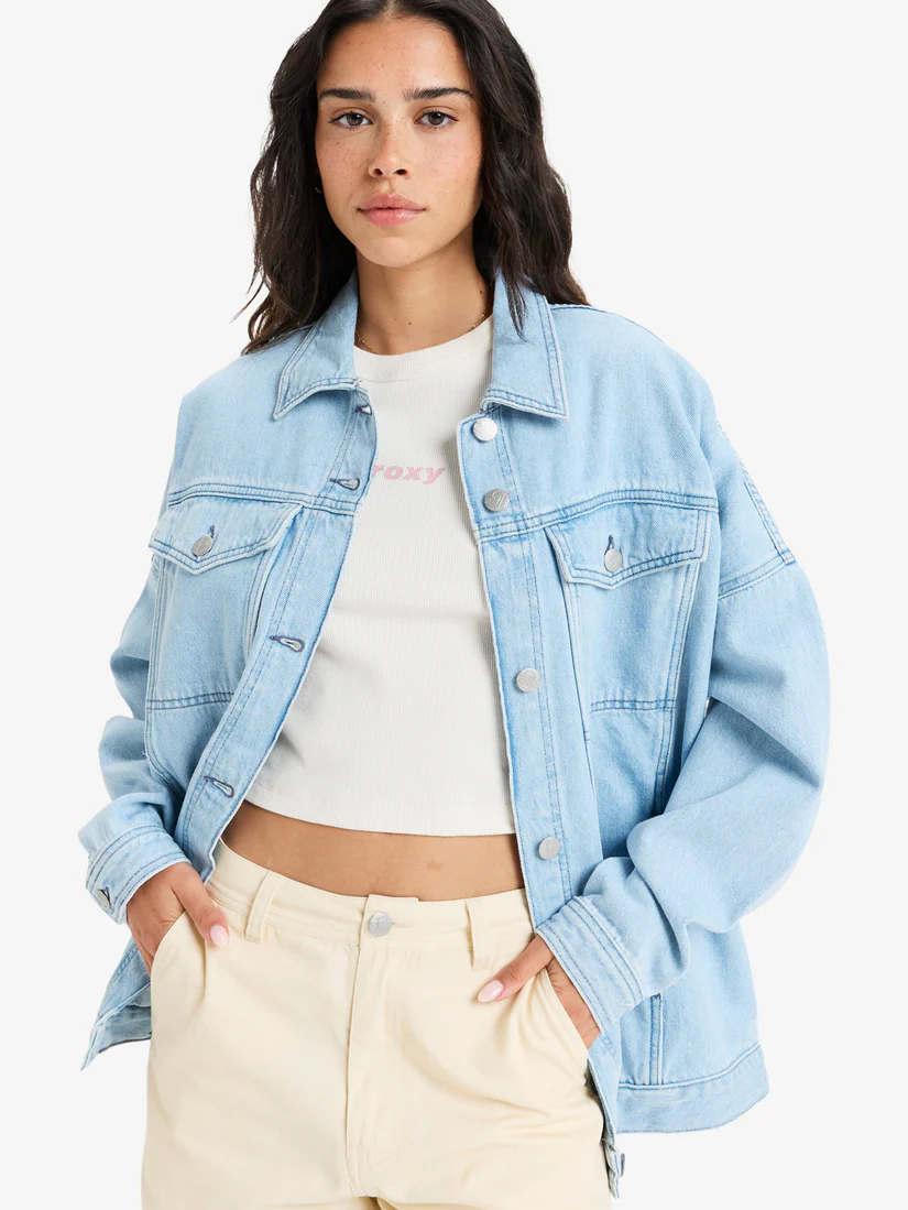 Roxy The Ocean Is Calling Jacket - Light Blue