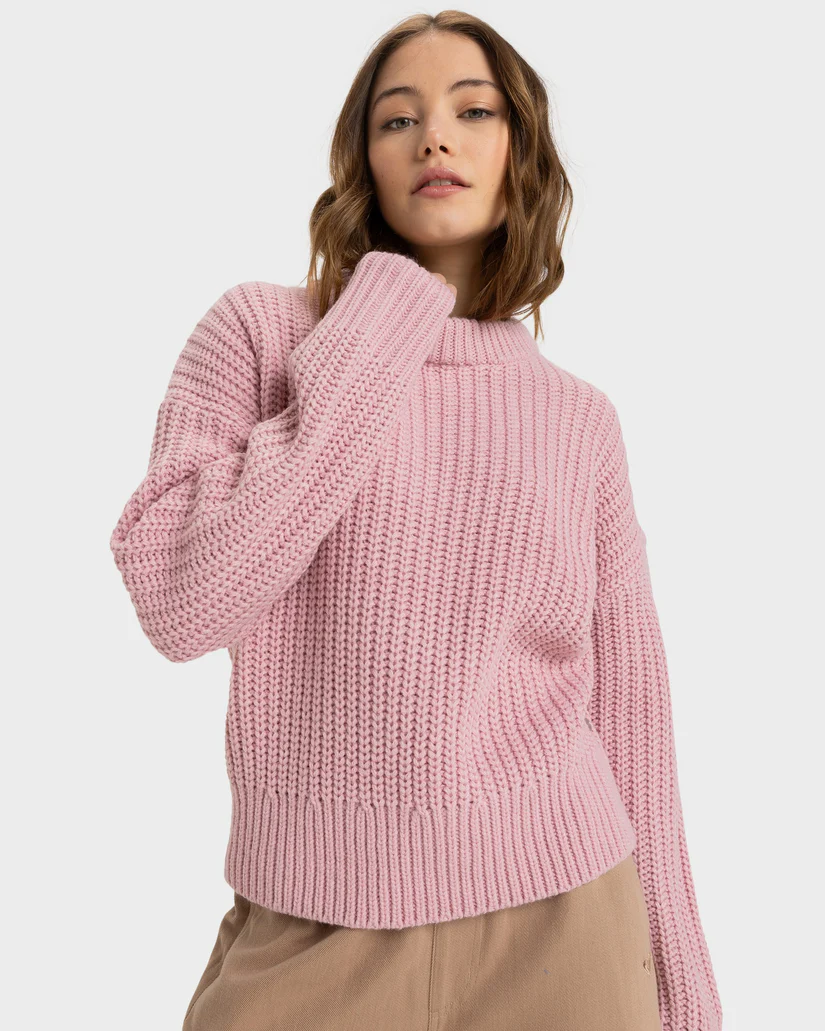 Roxy Coming Home Sweater -Bleached  Mauve
