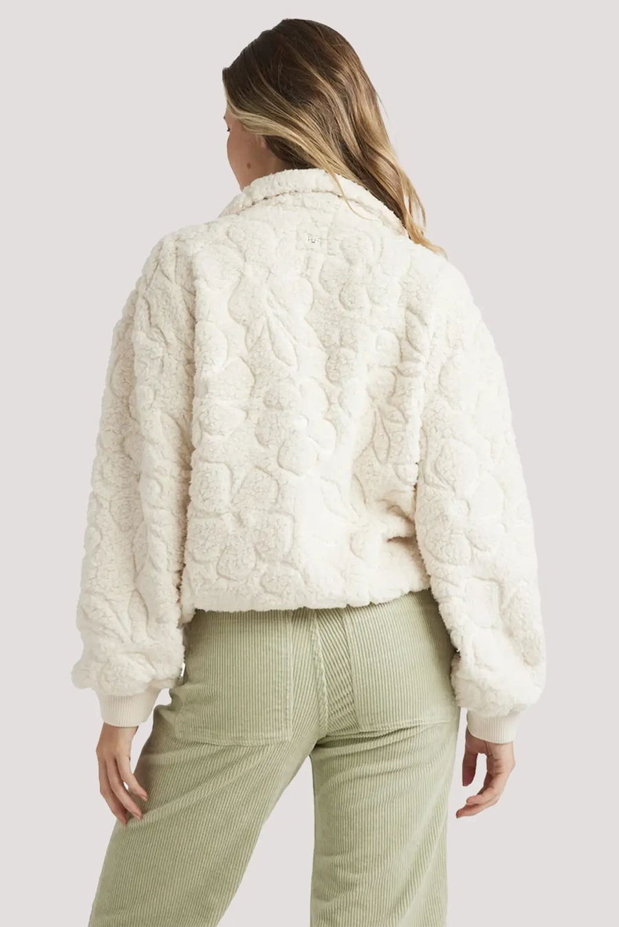 Billabong Fireside Cozy Half Zip  Crew - Whitecap