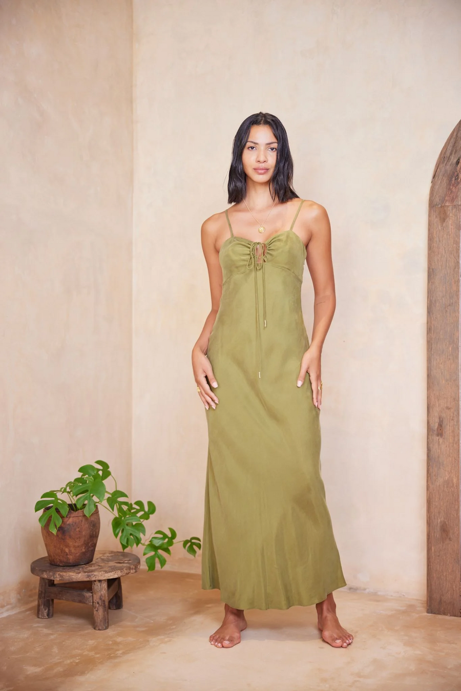 Tigerlily Cinzia Arielle Maxi Dress - Olive