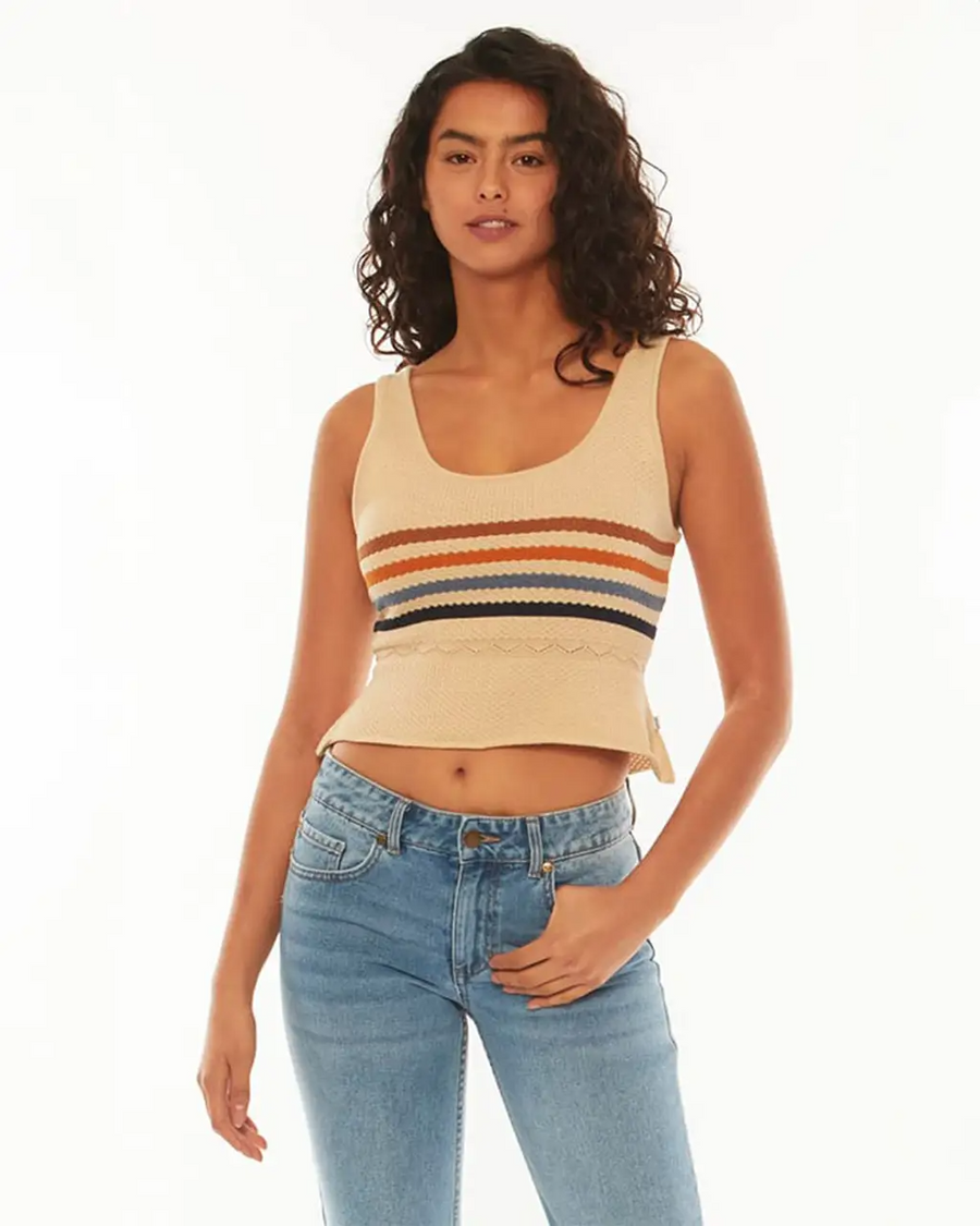 Sisstrevolution Mojave Knit Tank Top -Sea Salt