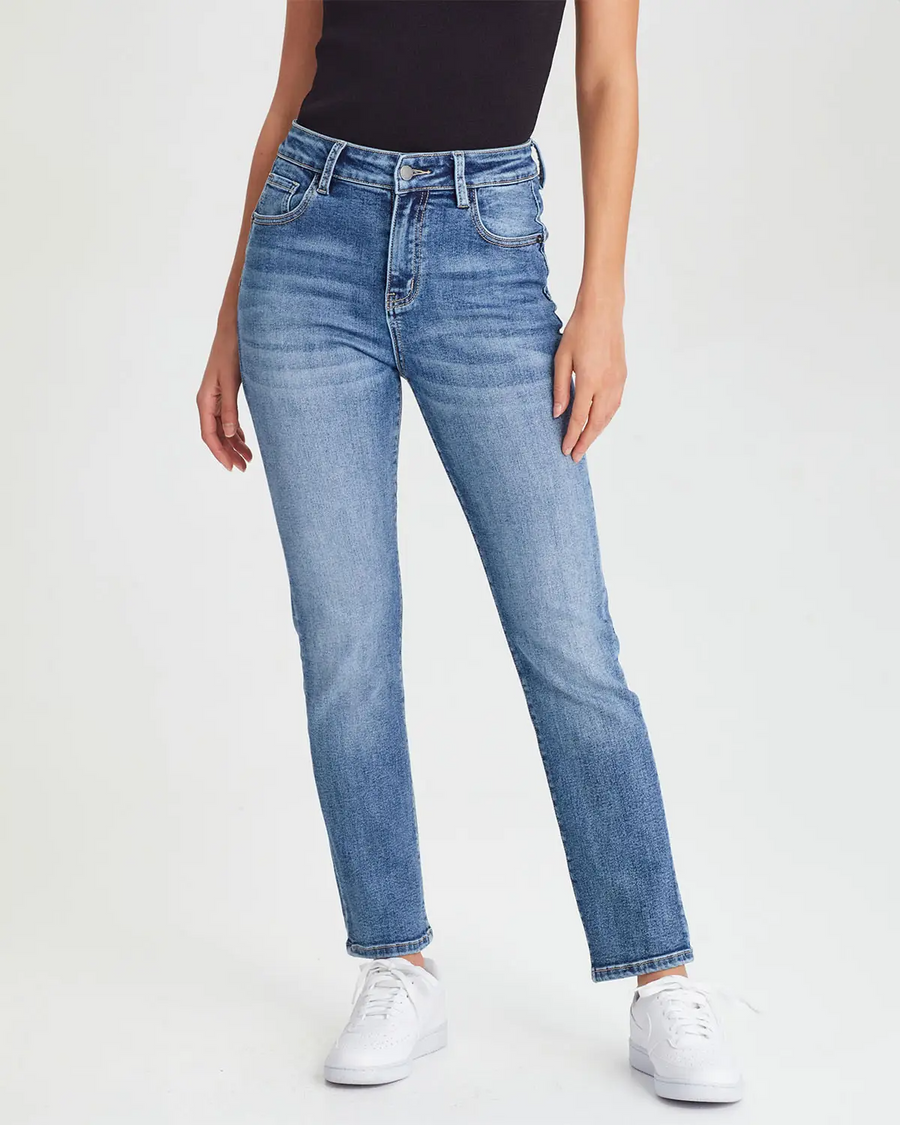 Junkfood Peachy Push Up Jean - Denim Blue