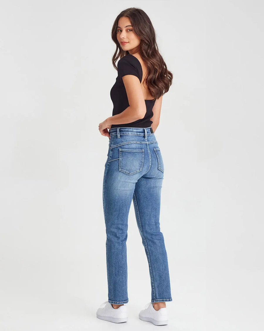 Junkfood Peachy Push Up Jean - Denim Blue