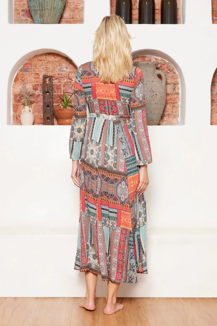 Tigerlily Kefalonia Suri Wrap Maxi Dress Kefalonia Patchwork