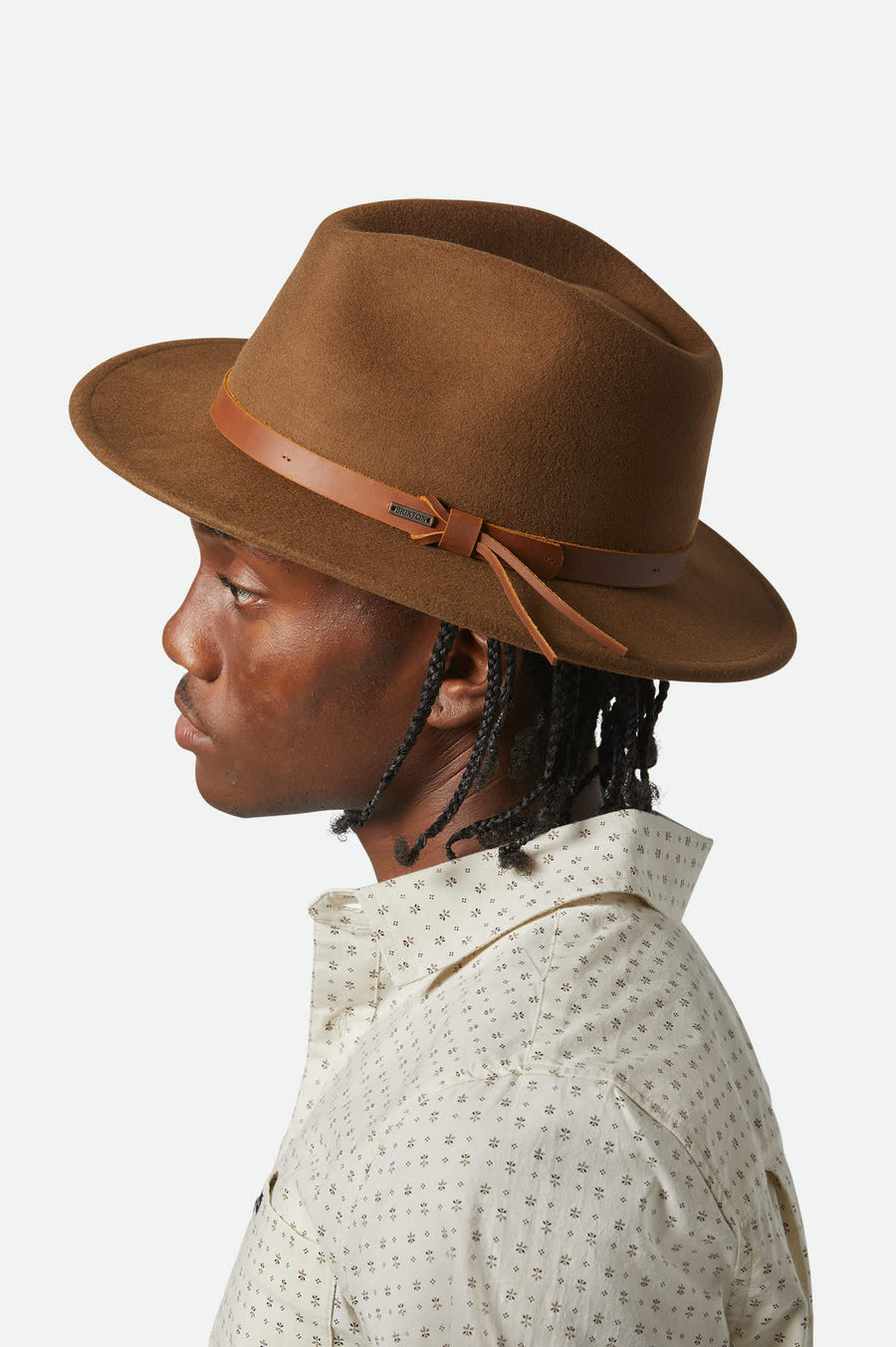 Brixton  MesserTraditional Fedora -Coffee