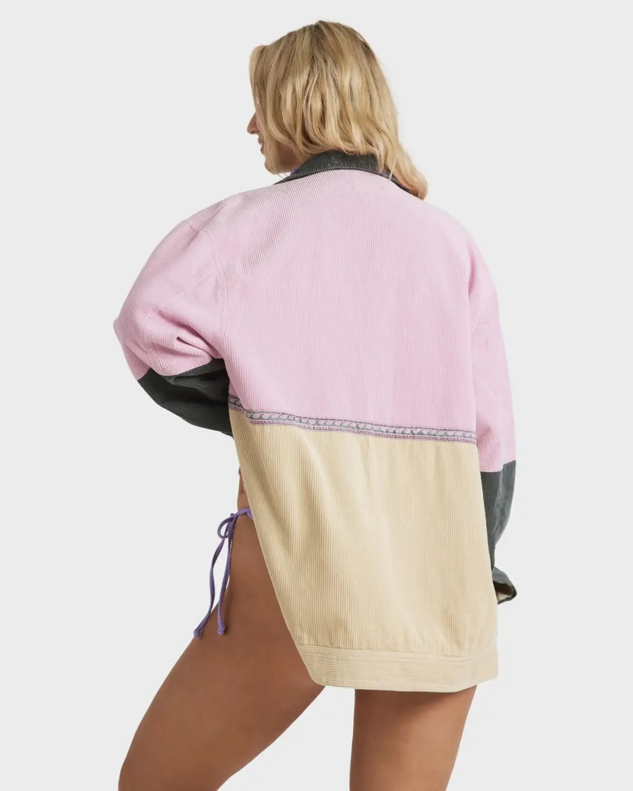 Billabong Set The Wave Cord Jacket - Multi/ Pink
