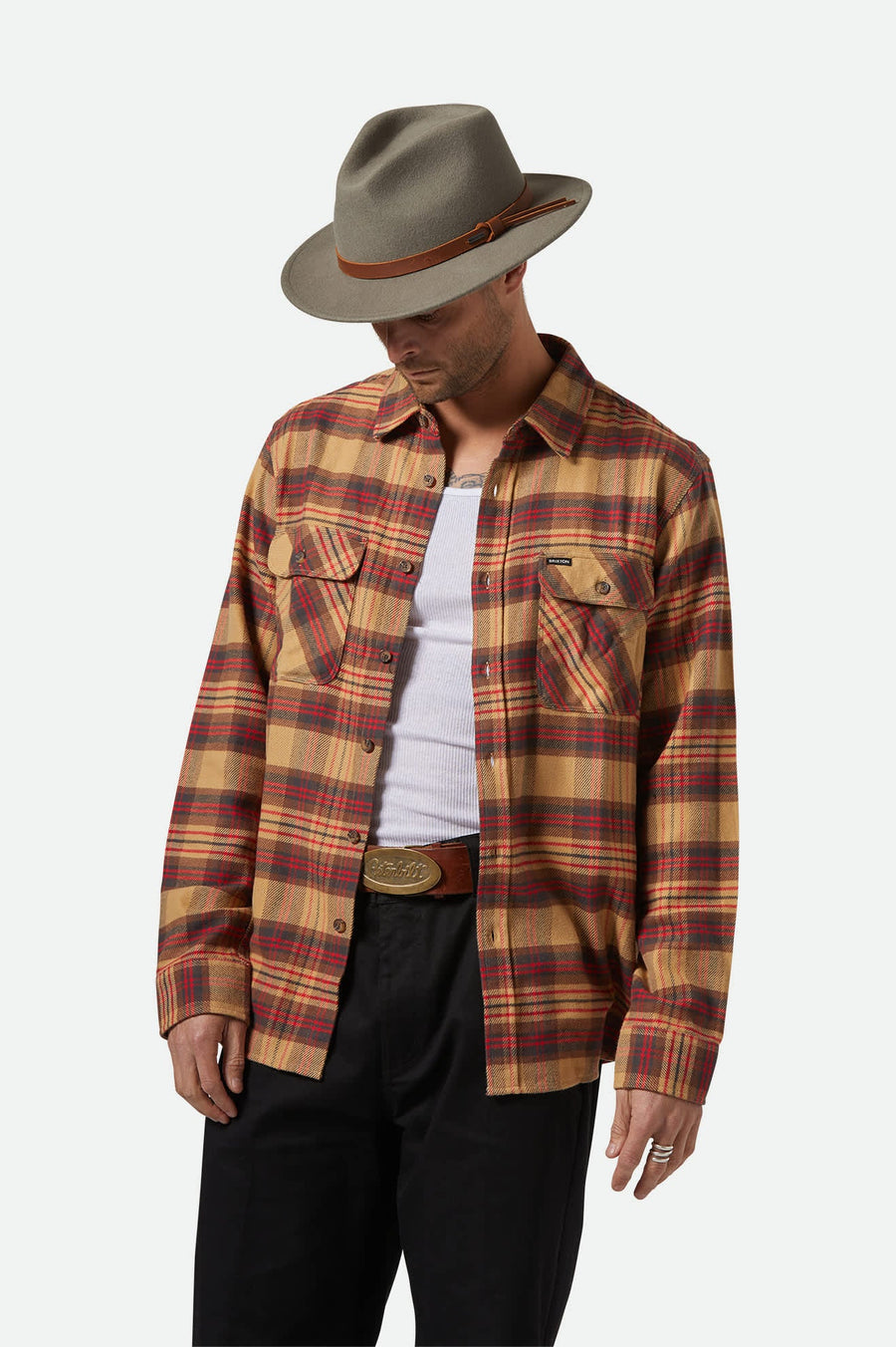 Brixton Messer  Traditional Fedora - Brindle