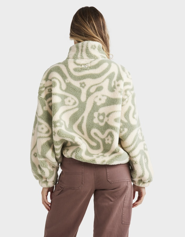 Billabong Golden Groove Half Zip Crew - Multi / Green