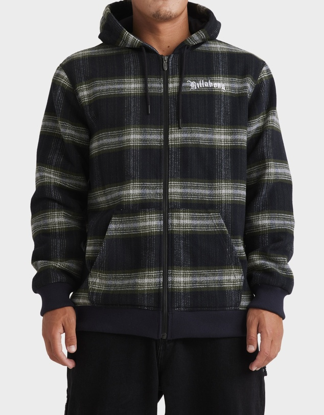 Billabong Warper Zip Thru Hoodie - Washed Black