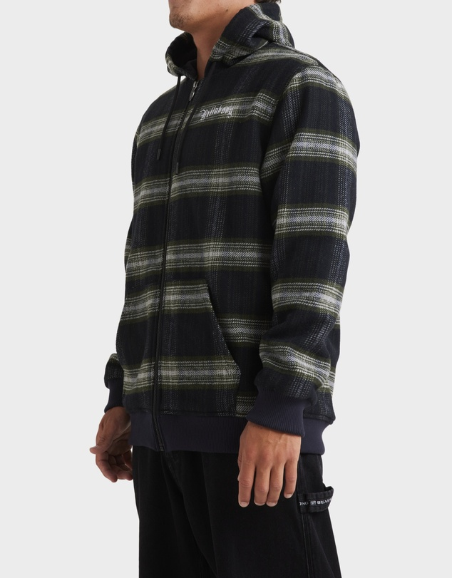 Billabong Warper Zip Thru Hoodie - Washed Black
