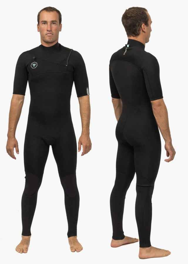 Vissla  7 Seas 2-2 SS Full Back Zip (S23)  - Black