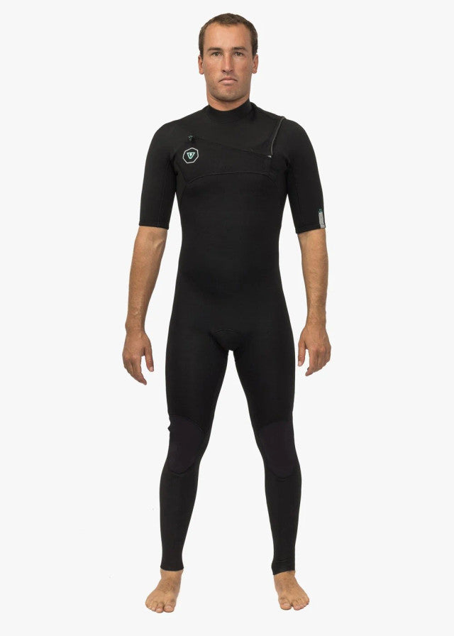 Vissla  7 Seas 2-2 SS Full Back Zip (S23)  - Black