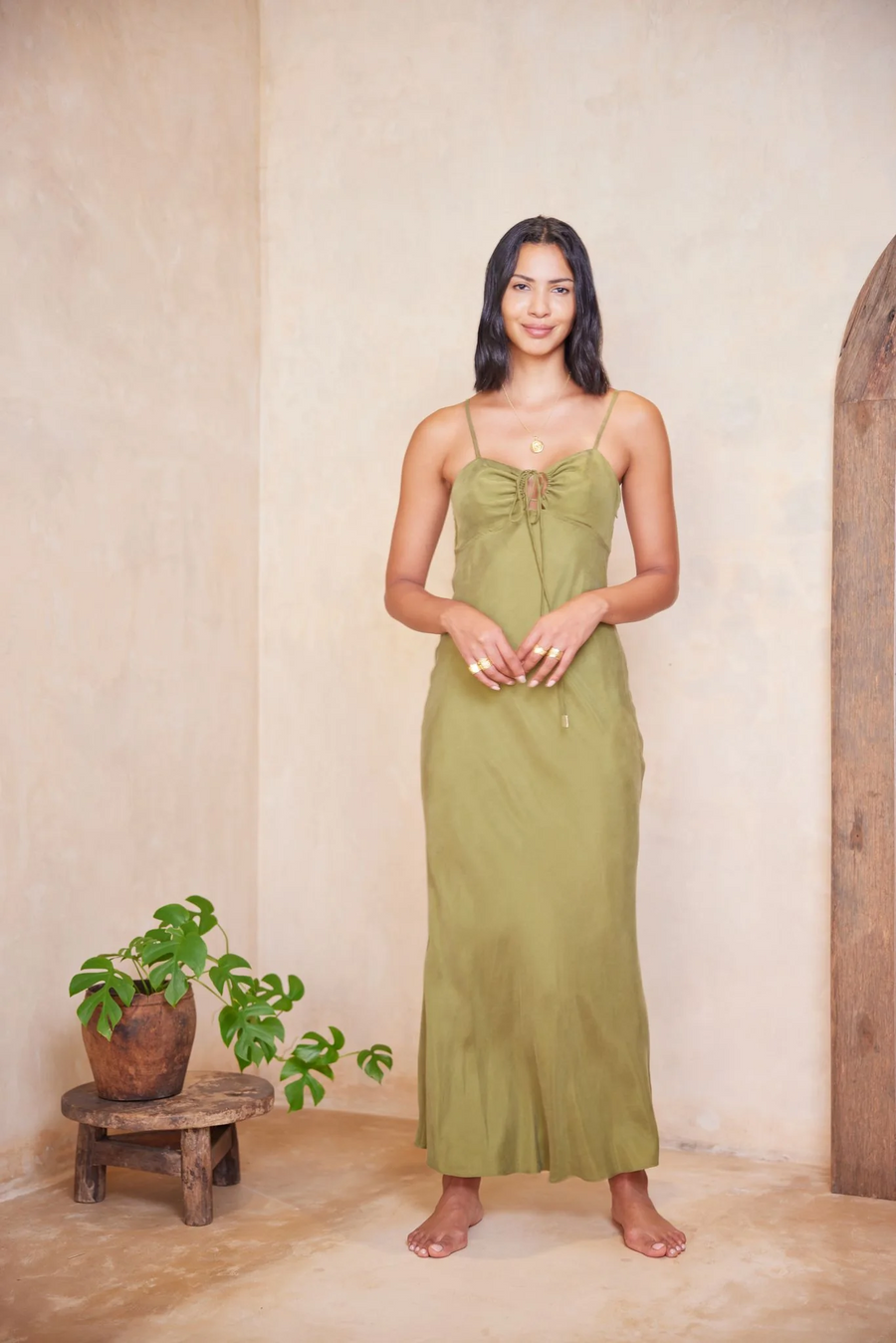 Tigerlily Cinzia Arielle Maxi Dress - Olive