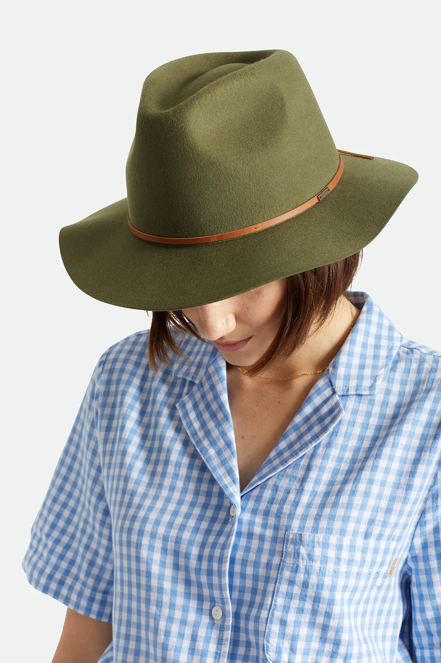 Brixton Wesley Fedora - Military Olive