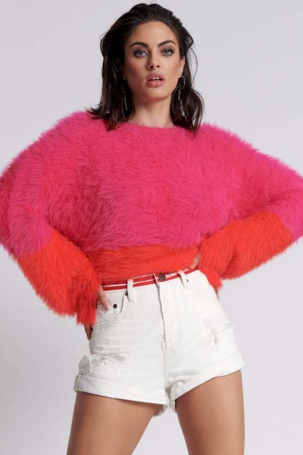 One Teaspoon High Waisted Bandits - Red Line
