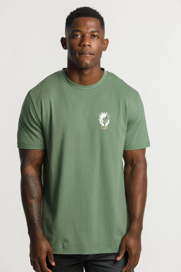 Thing Thing SS Tee - Dark Ivy with Yang Print
