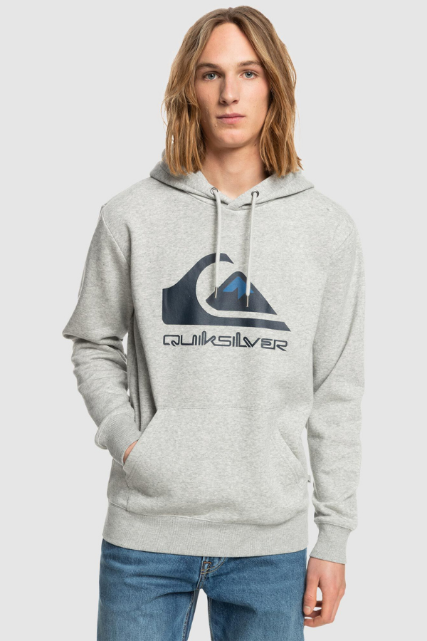 Quiksilver Big Logo Hood - Athletic Heather