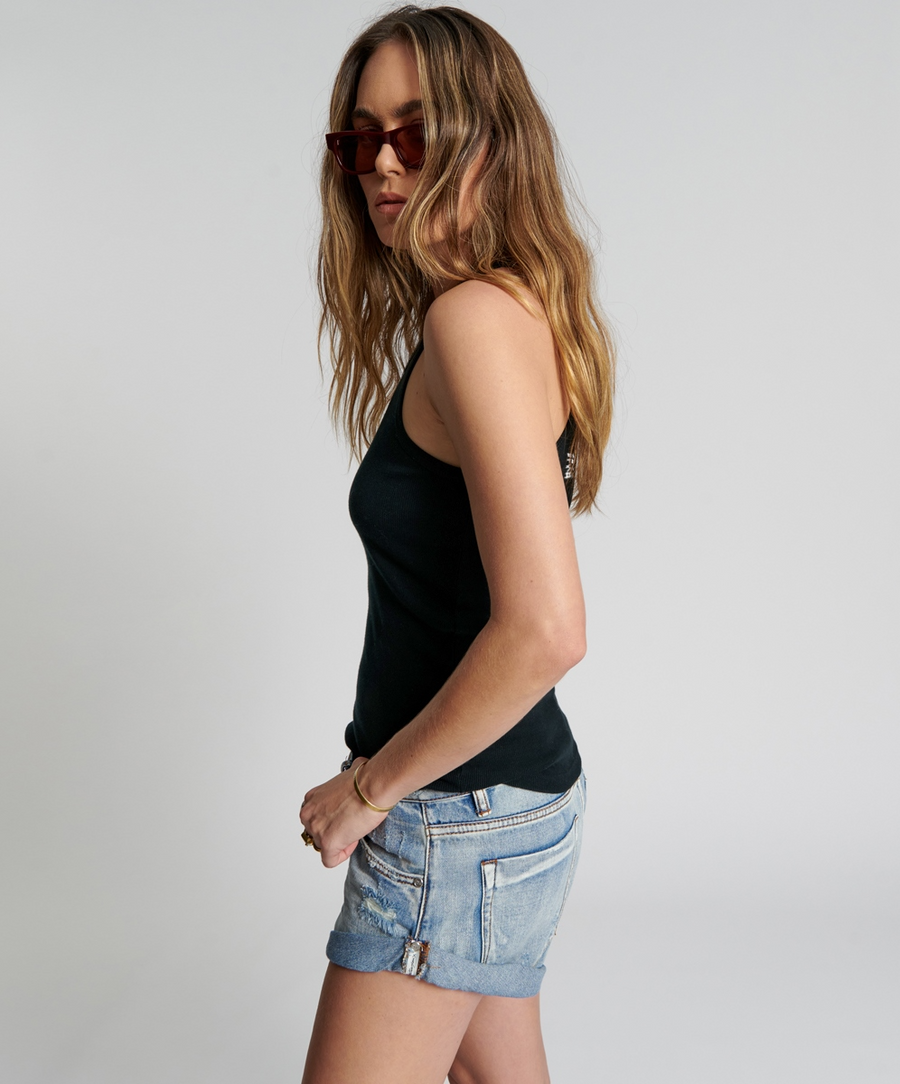One Teaspoon OTSPN Basic Singlet - Black