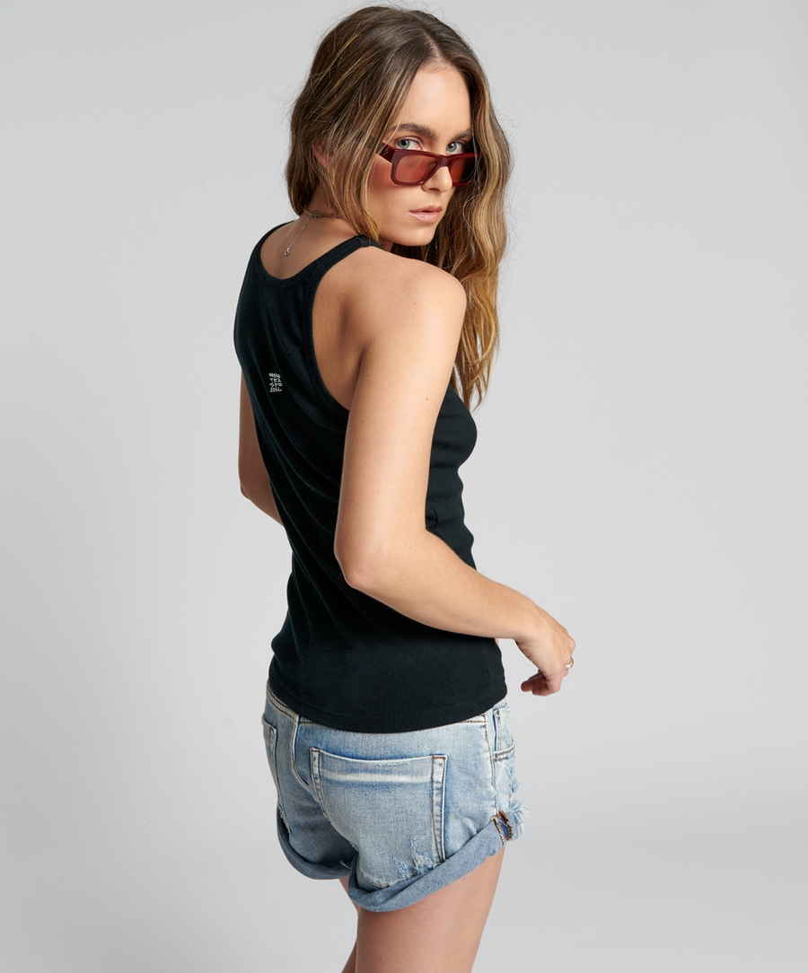 One Teaspoon OTSPN Basic Singlet - Black