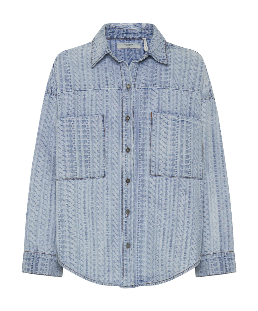 One Teaspoon One Repeat Denim Daria Shacket - Light Blue