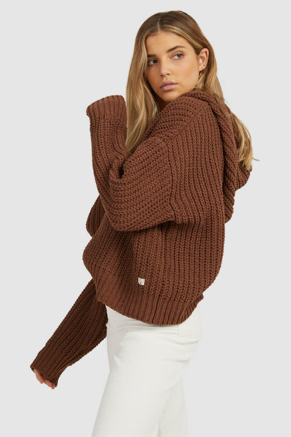 Billabong Nelly Hooded Sweater - Chocolate