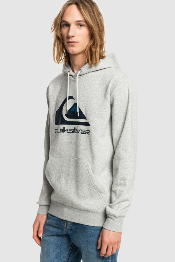 Quiksilver Big Logo Hood - Athletic Heather