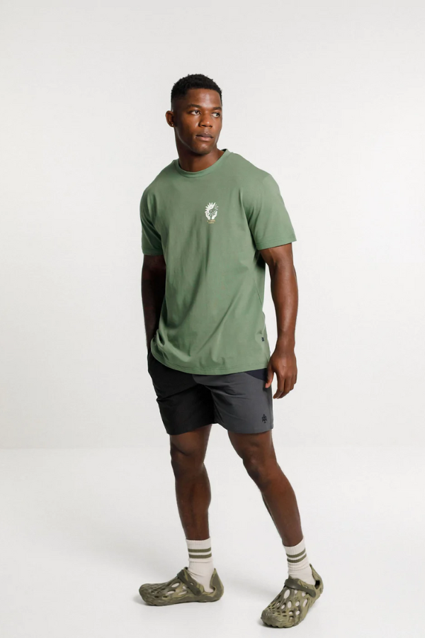 Thing Thing SS Tee - Dark Ivy with Yang Print