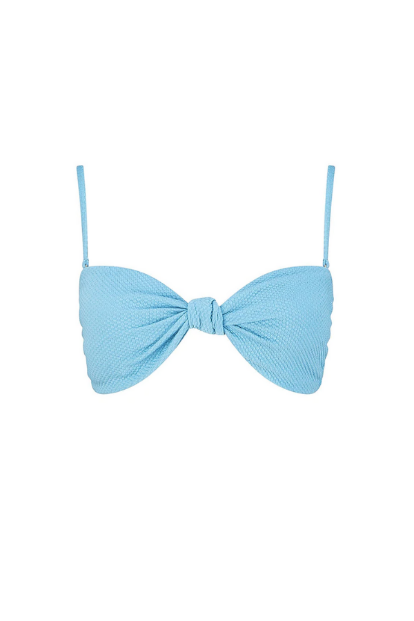 Tigerlily Santa Rosa Devon Knot Bandeau Bikini top- Cornflower