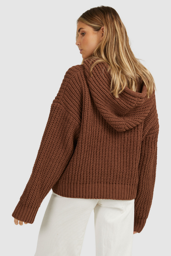 Billabong Nelly Hooded Sweater - Chocolate